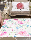 Belizean Tropics Outdoor Rugs Collection Area Rug -  Dangriga Square Ivory  lifestyle 27