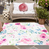 Belizean Tropics Outdoor Rugs Collection Area Rug -  Dangriga Square Ivory  lifestyle 83