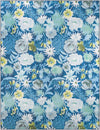 Belizean Tropics Outdoor Rugs Collection Area Rug -  Lagoon Rectangle Navy Blue Main