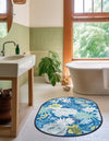 Belizean Tropics Outdoor Rugs Collection Area Rug -  Lagoon Oval Navy Blue  lifestyle 35