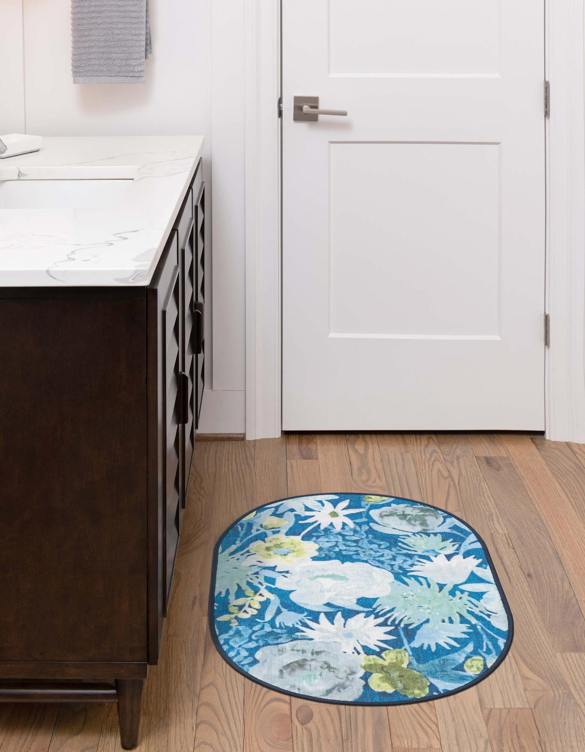 Belizean Tropics Outdoor Rugs Collection Area Rug -  Lagoon Oval Navy Blue  lifestyle 38
