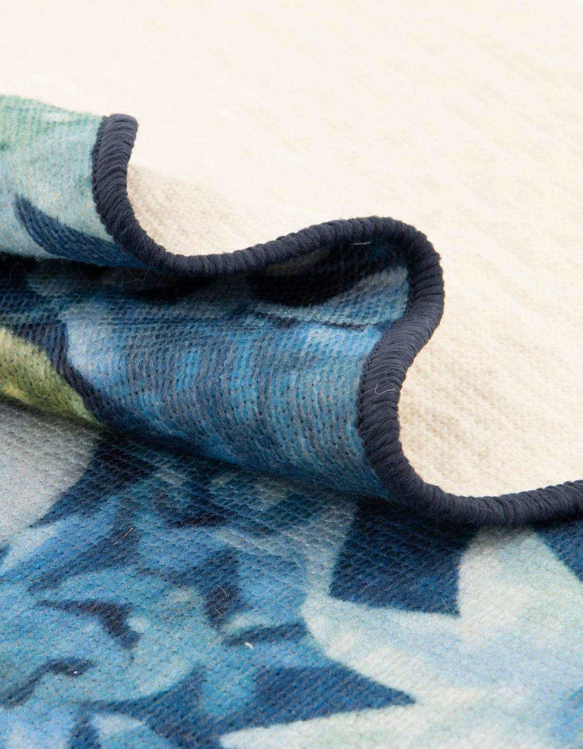 Belizean Tropics Outdoor Rugs Collection Area Rug -  Lagoon Oval Navy Blue  lifestyle 83