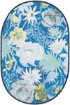 Belizean Tropics Outdoor Rugs Collection Area Rug -  Lagoon Oval Navy Blue  lifestyle 23