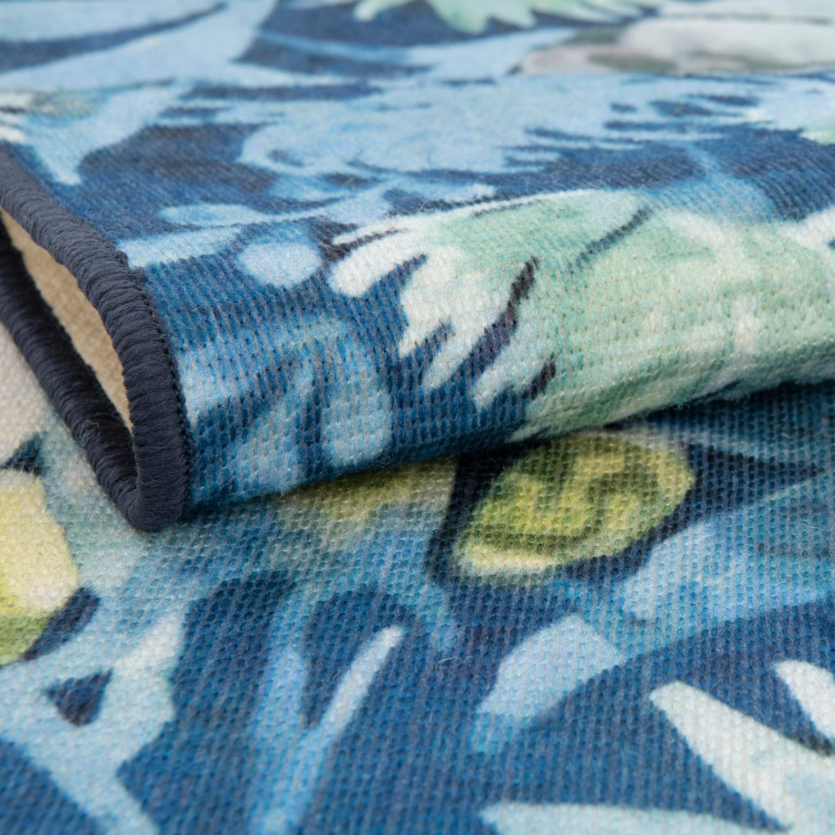Belizean Tropics Outdoor Rugs Collection Area Rug -  Lagoon Rectangle Navy Blue  lifestyle 9