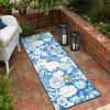 Belizean Tropics Outdoor Rugs Collection Area Rug -  Lagoon Runner Navy Blue  lifestyle 93