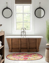 Belizean Tropics Outdoor Rugs Collection Area Rug -  Savanna Oval Rust Red and Yellow  lifestyle 34
