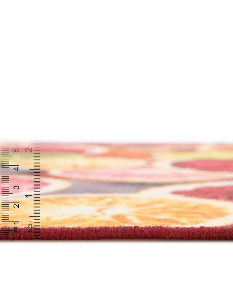 Belizean Tropics Outdoor Rugs Collection Area Rug -  Savanna Oval Rust Red and Yellow  lifestyle 41