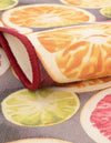 Belizean Tropics Outdoor Rugs Collection Area Rug -  Savanna Oval Rust Red and Yellow  lifestyle 45