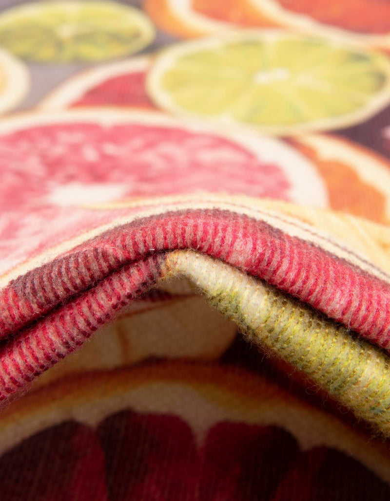 Belizean Tropics Outdoor Rugs Collection Area Rug -  Savanna Oval Rust Red and Yellow  lifestyle 53