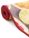 Belizean Tropics Outdoor Rugs Collection Area Rug -  Savanna Oval Rust Red and Yellow  lifestyle 69