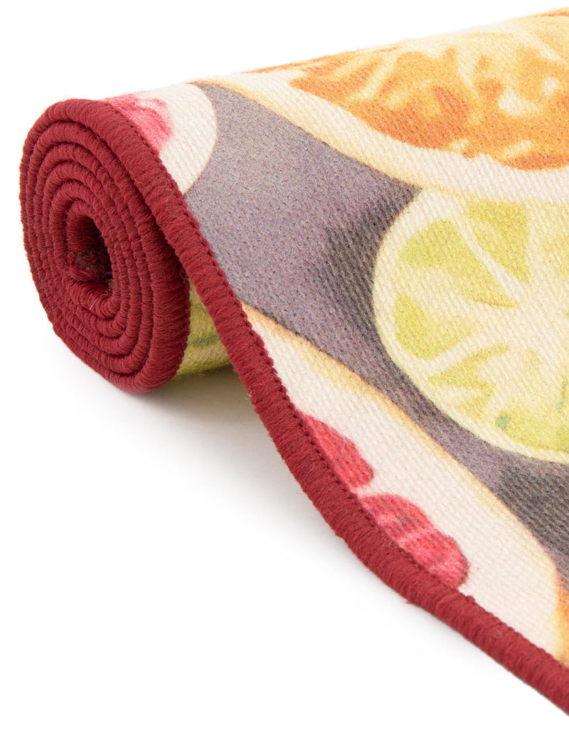Belizean Tropics Outdoor Rugs Collection Area Rug -  Savanna Oval Rust Red and Yellow  lifestyle 69