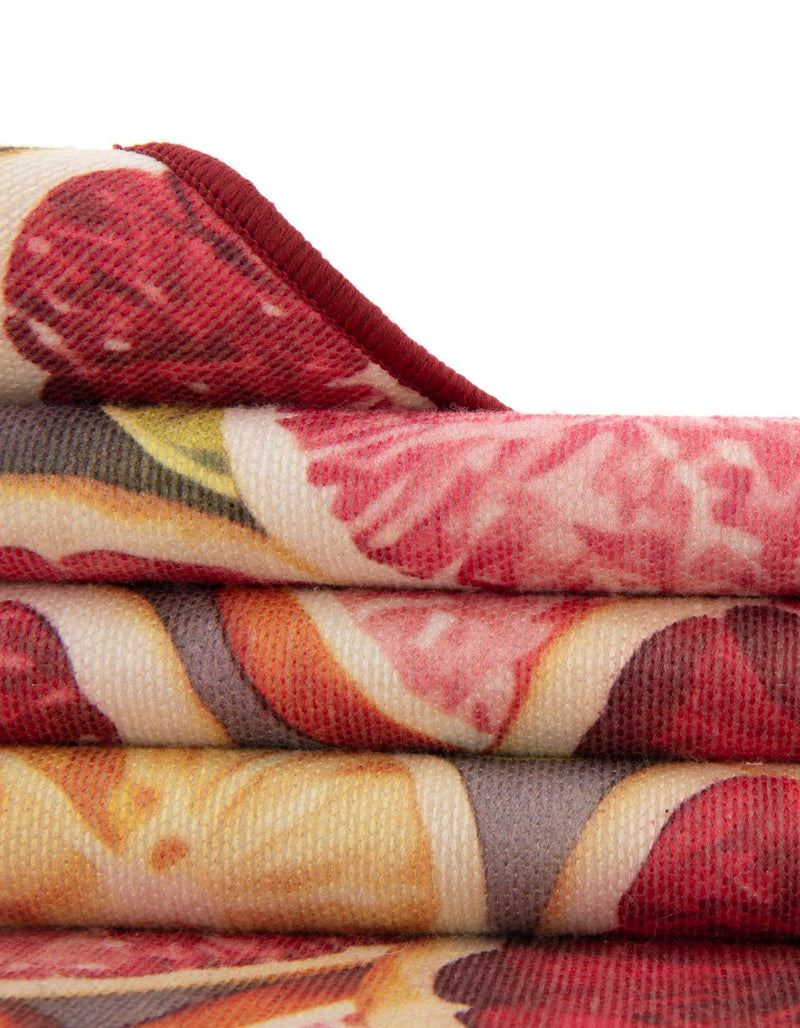 Belizean Tropics Outdoor Rugs Collection Area Rug -  Savanna Oval Rust Red and Yellow  lifestyle 77