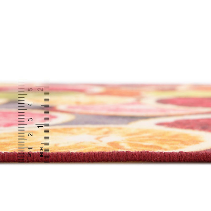 Belizean Tropics Outdoor Rugs Collection Area Rug -  Savanna Rectangle Rust Red and Yellow  lifestyle 5