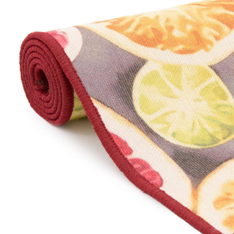 Belizean Tropics Outdoor Rugs Collection Area Rug -  Savanna Rectangle Rust Red and Yellow  lifestyle 12