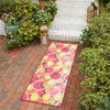 Belizean Tropics Outdoor Rugs Collection Area Rug -  Savanna Runner Rust Red and Yellow  lifestyle 79