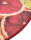 Belizean Tropics Outdoor Rugs Collection Area Rug -  Savanna Round Rust Red and Yellow  lifestyle 46