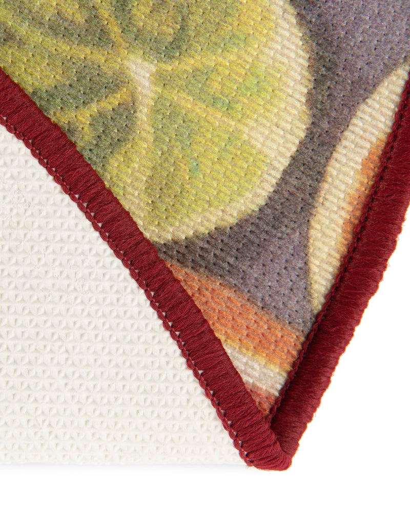 Belizean Tropics Outdoor Rugs Collection Area Rug -  Savanna Round Rust Red and Yellow  lifestyle 54