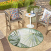 Belizean Tropics Outdoor Rugs Collection Area Rug -  Mayan Round Green  lifestyle 59