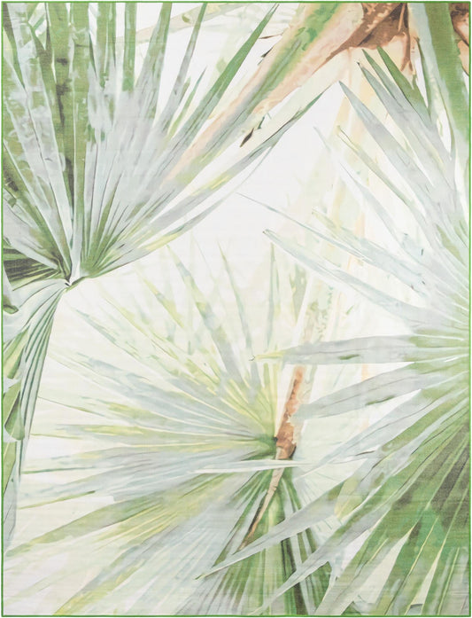 Belizean Tropics Outdoor Rugs Collection Area Rug -  Mayan Rectangle Green Main