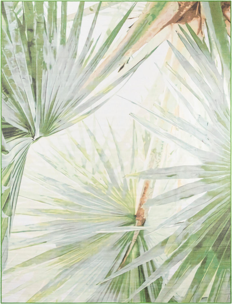 Belizean Tropics Outdoor Rugs Collection Area Rug -  Mayan Rectangle Green Main