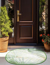 Belizean Tropics Outdoor Rugs Collection Area Rug -  Belmopan Oval Green  lifestyle 3