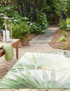 Belizean Tropics Outdoor Rugs Collection Area Rug -  Mayan Square Green  lifestyle 26