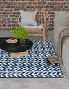 Catalina Cove Outdoor Collection Area Rug -  Newport Square Navy Blue  lifestyle 34