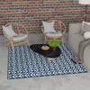 Catalina Cove Outdoor Collection Area Rug -  Newport Square Navy Blue  lifestyle 77