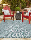 Urban Oasis Rugs Collection Area Rug -  Terrace (White and Teal) Rectangle White and Teal  lifestyle 3