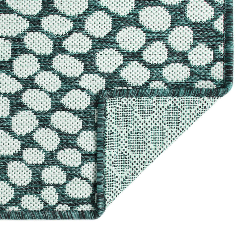Urban Oasis Rugs Collection Area Rug -  Terrace (White and Teal) Rectangle White and Teal  lifestyle 8