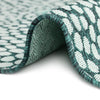 Urban Oasis Rugs Collection Area Rug -  Terrace (White and Teal) Rectangle White and Teal  lifestyle 9