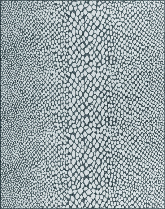 Urban Oasis Rugs Collection Area Rug -  Terrace (White and Teal) Rectangle White and Teal Main