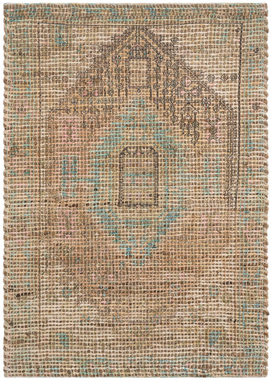 Desert Weave Jute Collection Area Rug -  Mojave Rectangle Khaki and Ivory  lifestyle 2