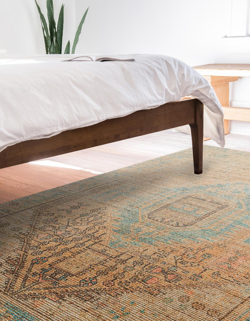 Desert Weave Jute Collection Area Rug -  Mojave Rectangle Khaki and Ivory  lifestyle 3