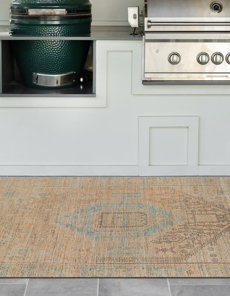 Desert Weave Jute Collection Area Rug -  Mojave Rectangle Khaki and Ivory  lifestyle 4