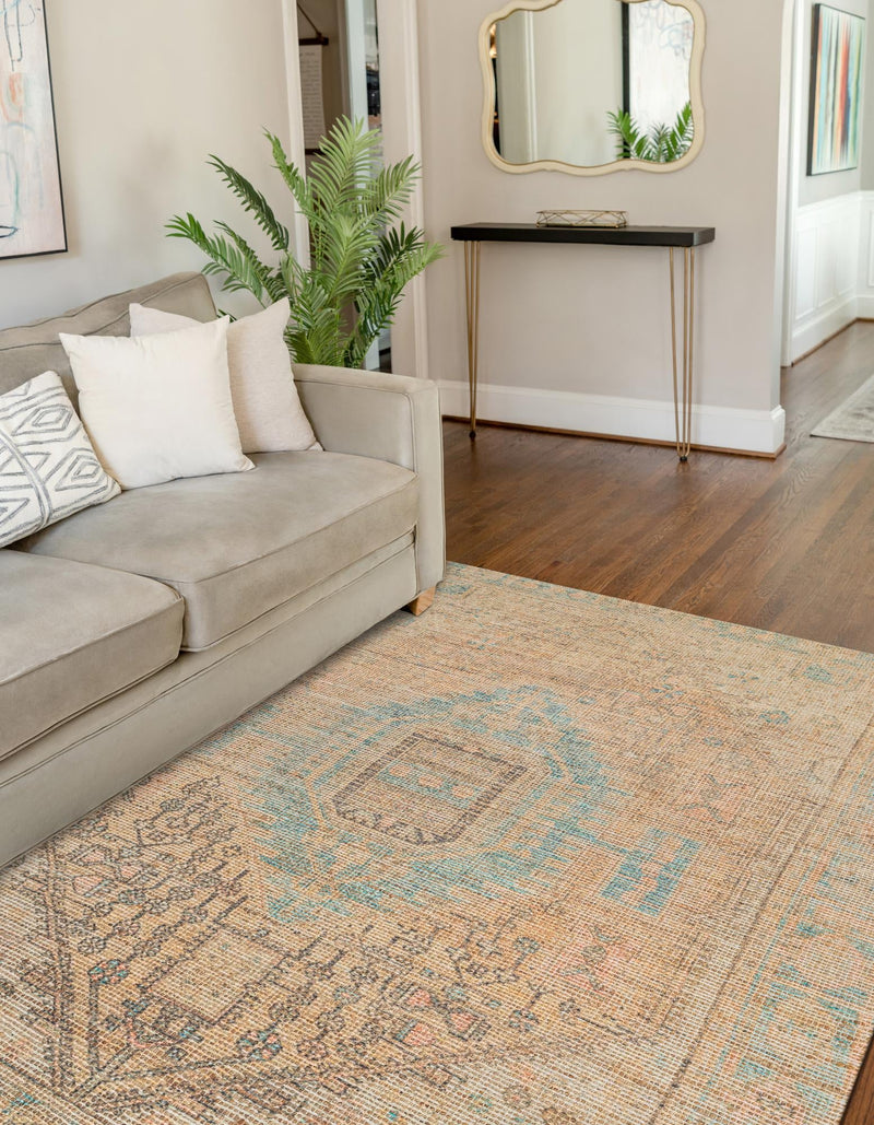 Desert Weave Jute Collection Area Rug -  Mojave Rectangle Khaki and Ivory  lifestyle 10