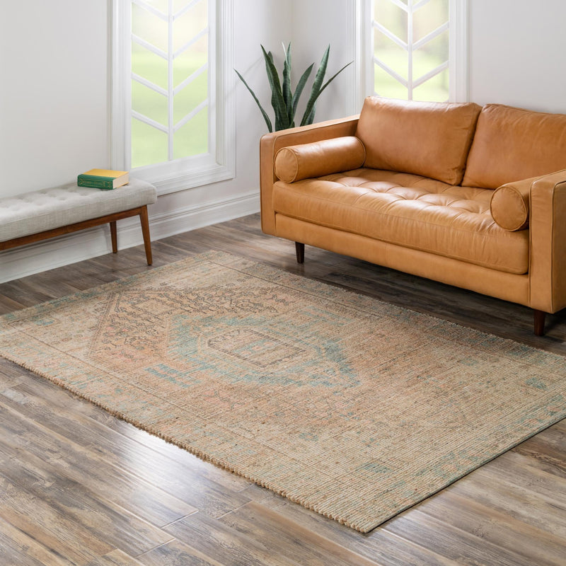 Desert Weave Jute Collection Area Rug -  Mojave Rectangle Khaki and Ivory  lifestyle 23