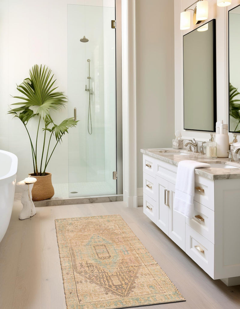 Desert Weave Jute Collection Area Rug -  Mojave Runner Khaki and Ivory  lifestyle 28