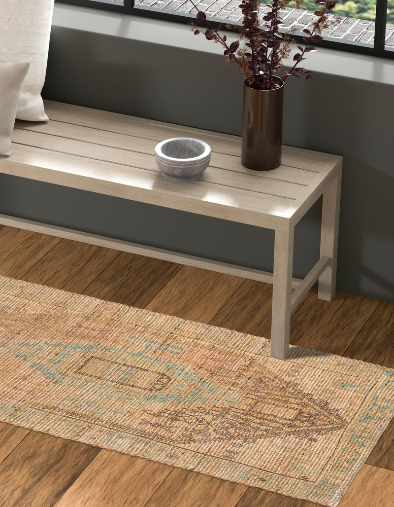 Desert Weave Jute Collection Area Rug -  Mojave Runner Khaki and Ivory  lifestyle 32