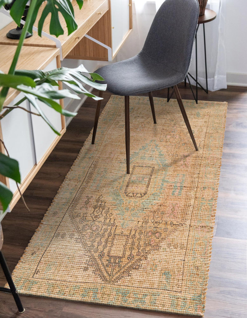 Desert Weave Jute Collection Area Rug -  Mojave Runner Khaki and Ivory  lifestyle 35