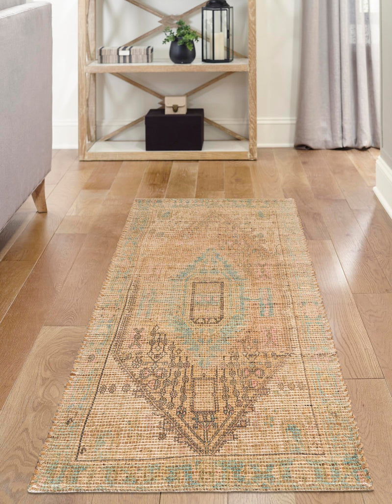 Desert Weave Jute Collection Area Rug -  Mojave Runner Khaki and Ivory  lifestyle 37