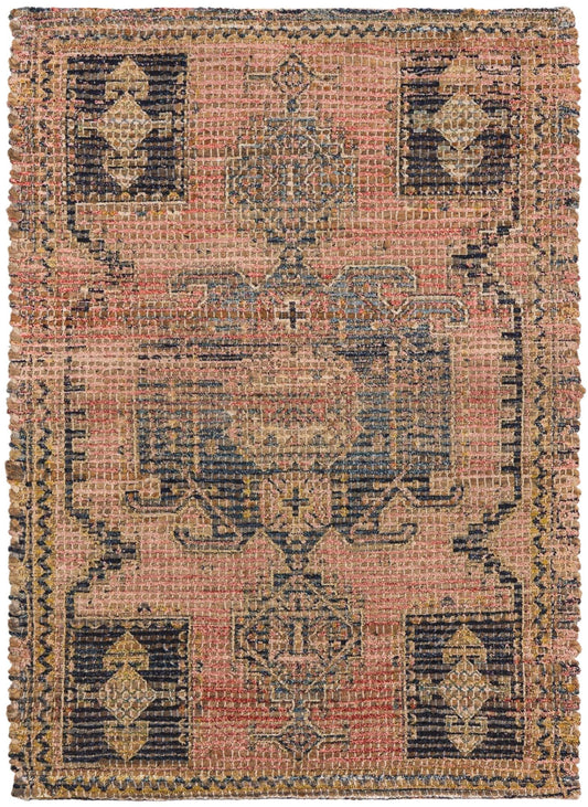 Desert Weave Jute Collection Area Rug -  Sonoran Rectangle Antique Red Main