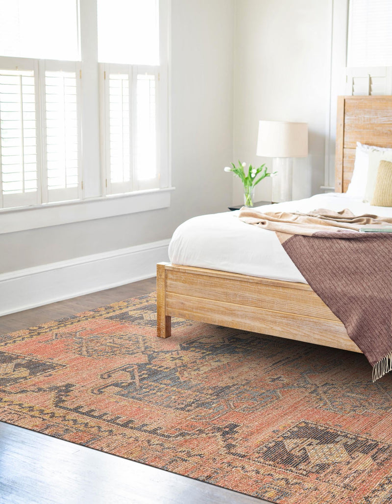 Desert Weave Jute Collection Area Rug -  Sonoran Rectangle Antique Red  lifestyle 3