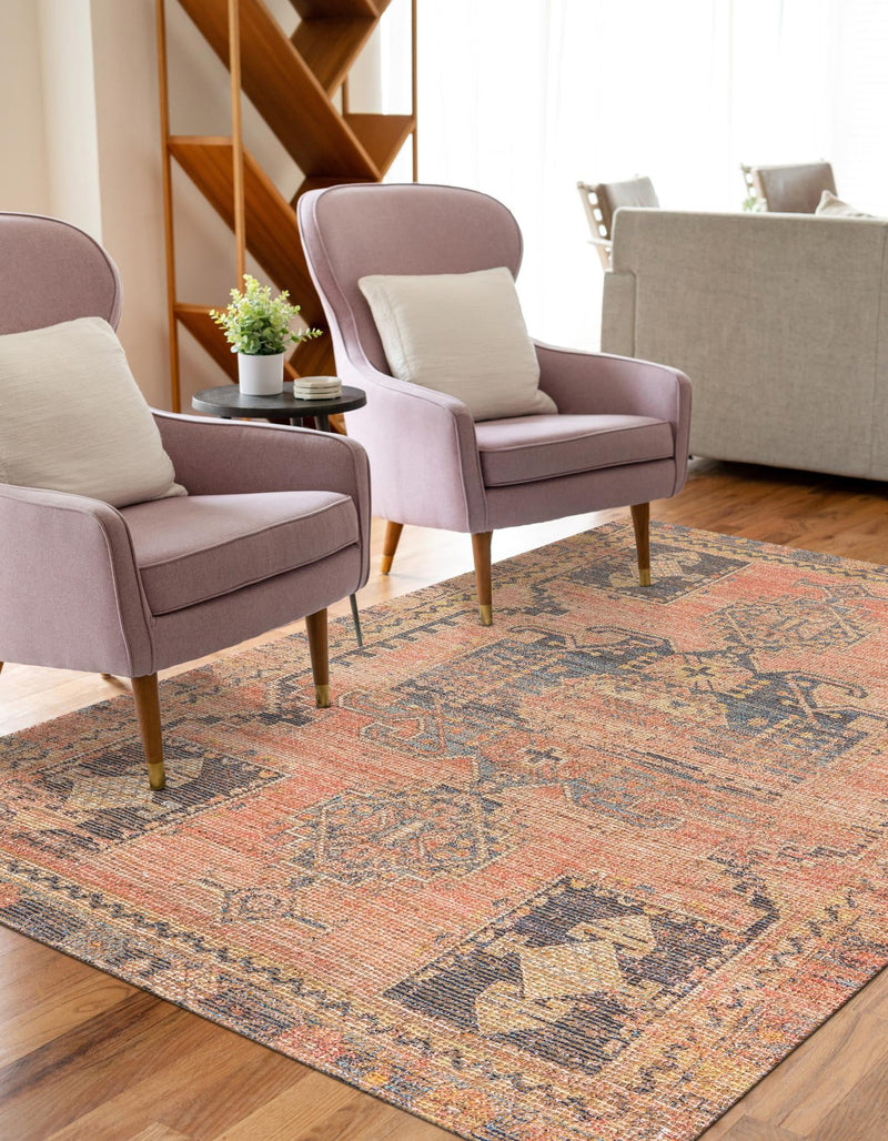 Desert Weave Jute Collection Area Rug -  Sonoran Rectangle Antique Red  lifestyle 5