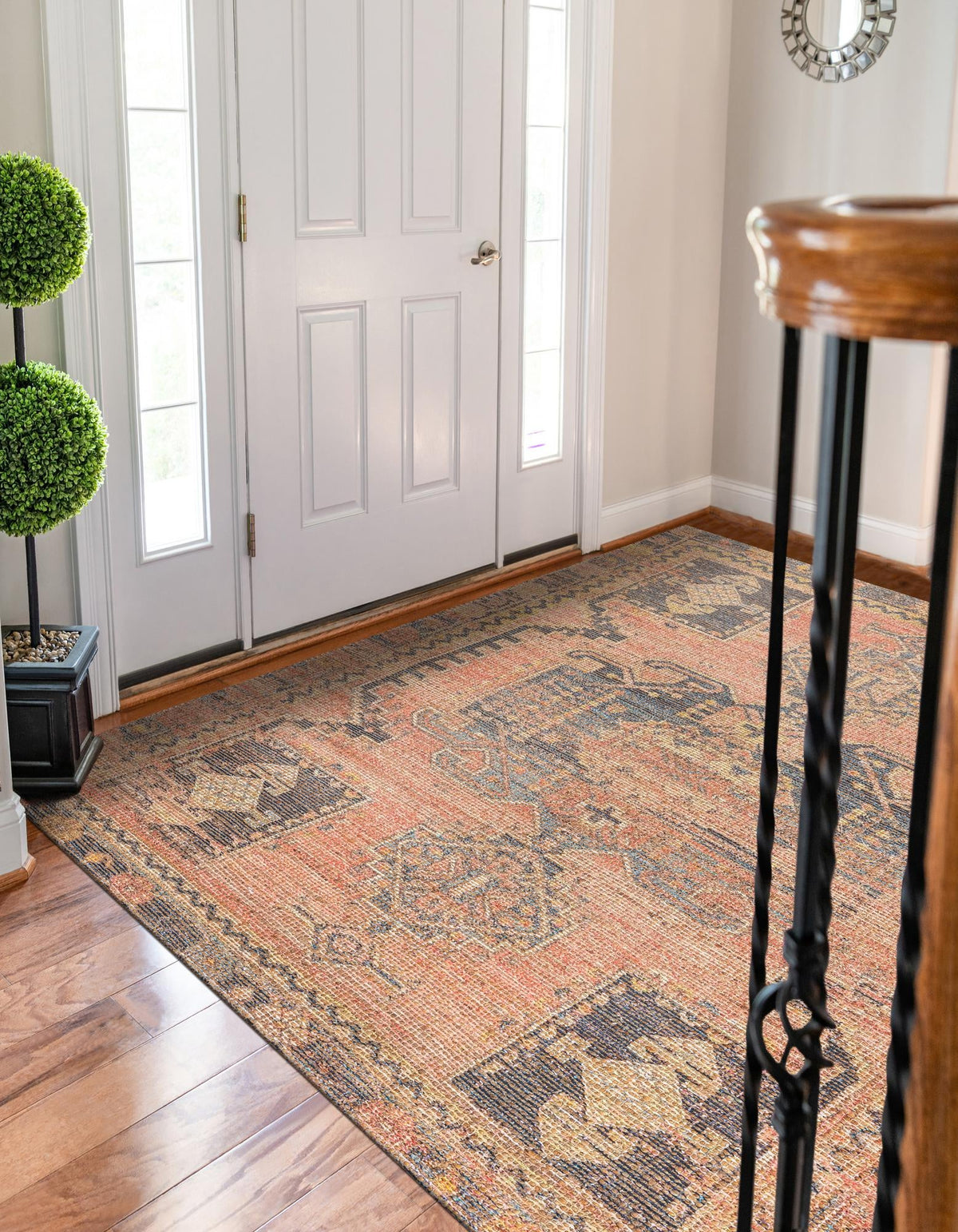 Desert Weave Jute Collection Area Rug -  Sonoran Rectangle Antique Red  lifestyle 6