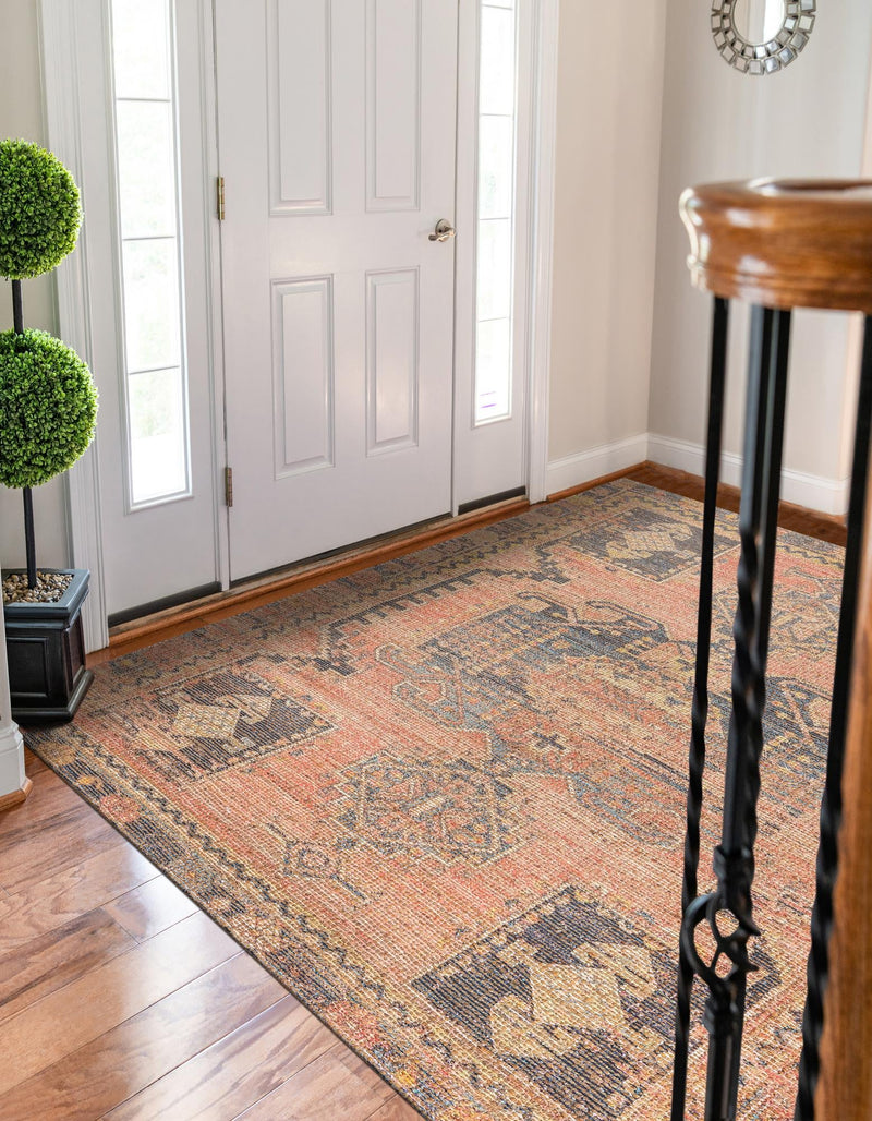 Desert Weave Jute Collection Area Rug -  Sonoran Rectangle Antique Red  lifestyle 6