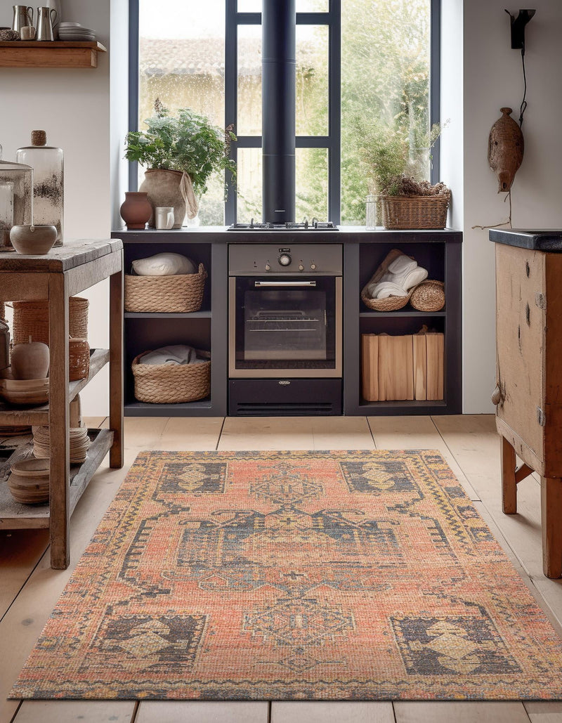 Desert Weave Jute Collection Area Rug -  Sonoran Rectangle Antique Red  lifestyle 9