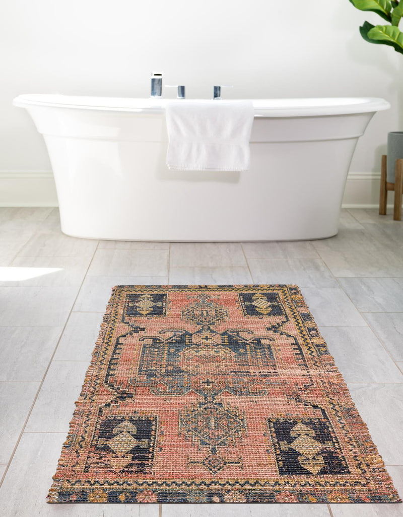 Desert Weave Jute Collection Area Rug -  Sonoran Runner Antique Red  lifestyle 28