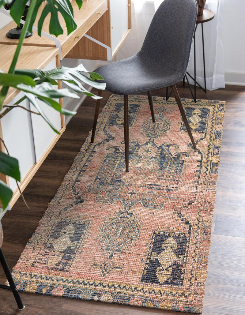 Desert Weave Jute Collection Area Rug -  Sonoran Runner Antique Red  lifestyle 30