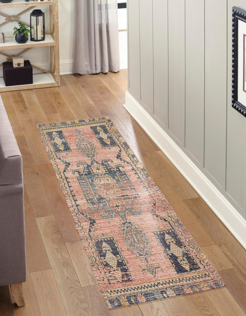 Desert Weave Jute Collection Area Rug -  Sonoran Runner Antique Red  lifestyle 31